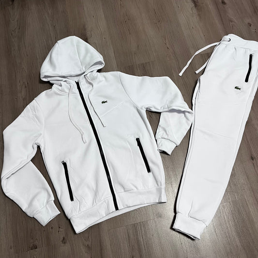 Conjunto largo LACOSTE ALL WHITE