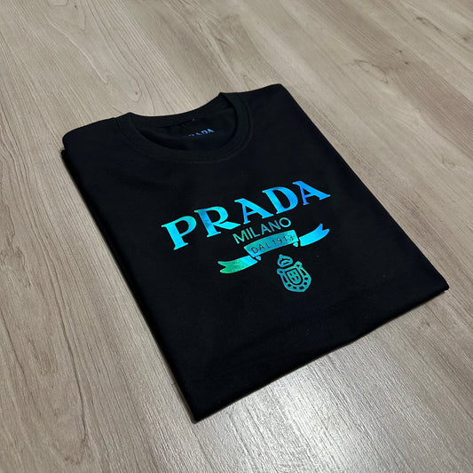Camiseta PRADA logo HOLEOGRAFICO