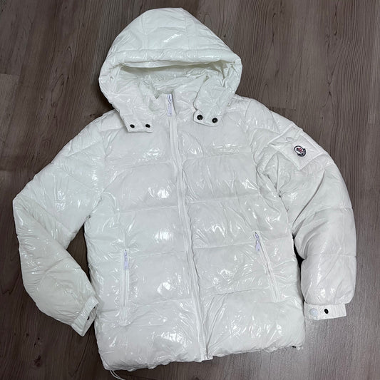 CHAQUETÓN BORDADO ACOLCHADO MONCLER ALL WHITE