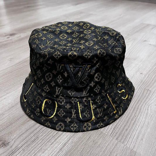 GORRO  LV NEGRO/NEGRO/DORADO