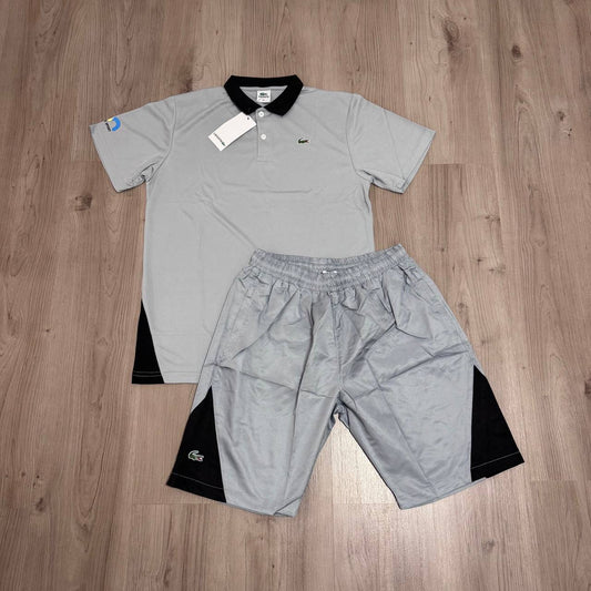 CONJUNTO CORTO LACOSTE GRIS